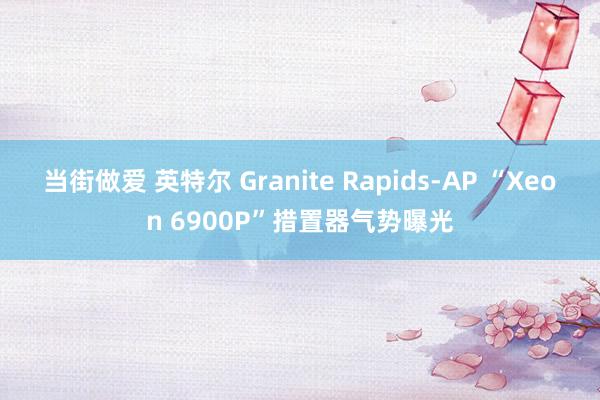 当街做爱 英特尔 Granite Rapids-AP “Xeon 6900P”措置器气势曝光