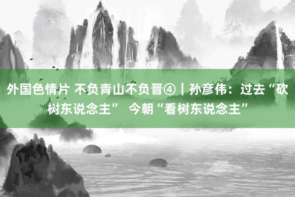 外国色情片 不负青山不负晋④｜孙彦伟：过去“砍树东说念主”  今朝“看树东说念主”