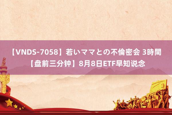 【VNDS-7058】若いママとの不倫密会 3時間 【盘前三分钟】8月8日ETF早知说念