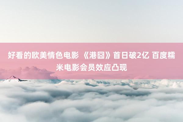 好看的欧美情色电影 《港囧》首日破2亿 百度糯米电影会员效应凸现