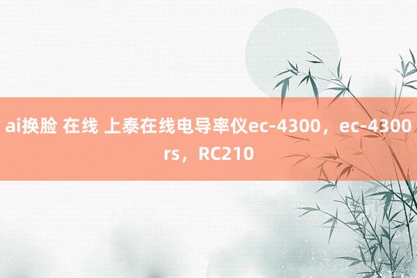 ai换脸 在线 上泰在线电导率仪ec-4300，ec-4300rs，RC210